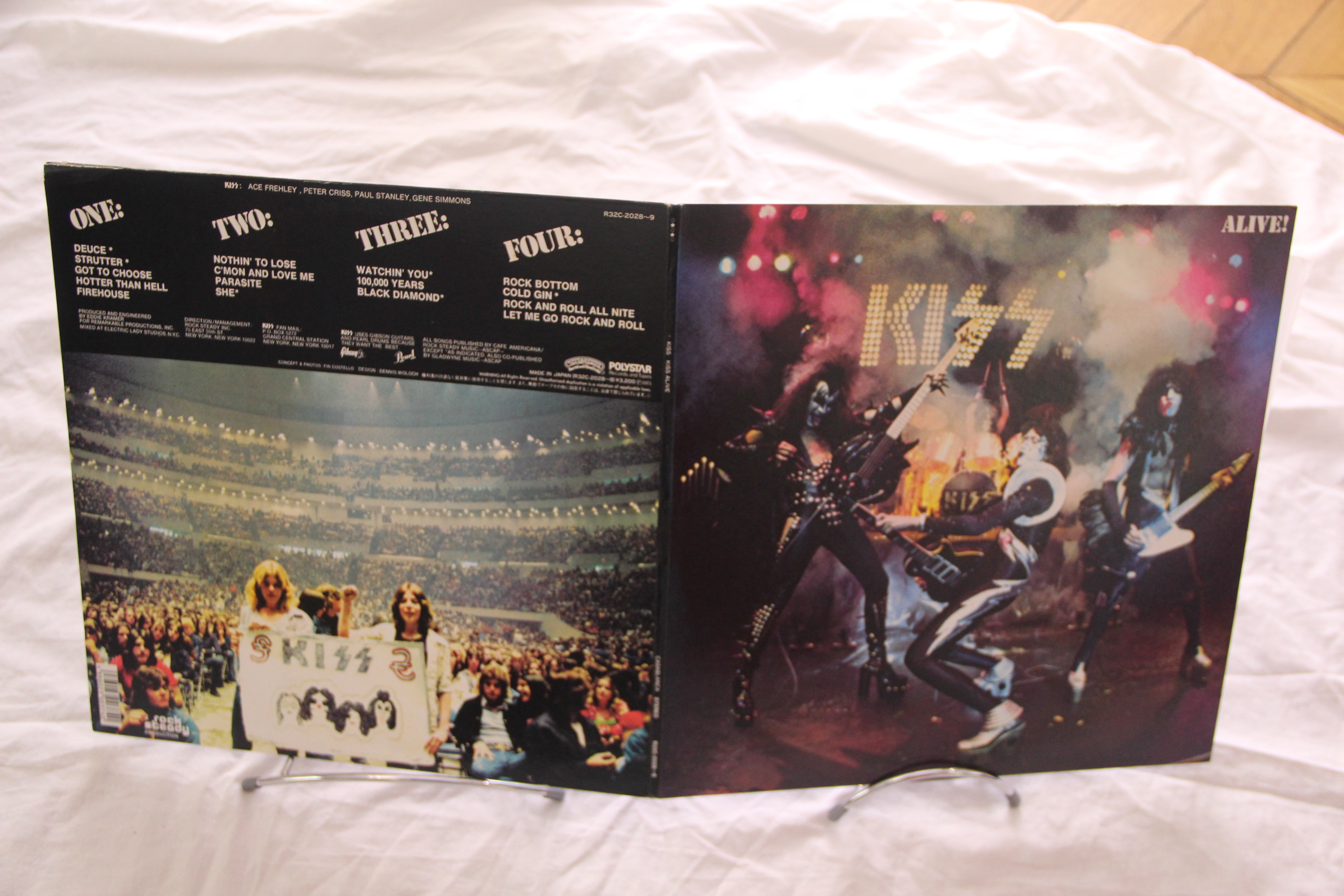 Alive! Kiss Rock 2 Vinyl LP + OBI R32C-2028~29 Album Reissue